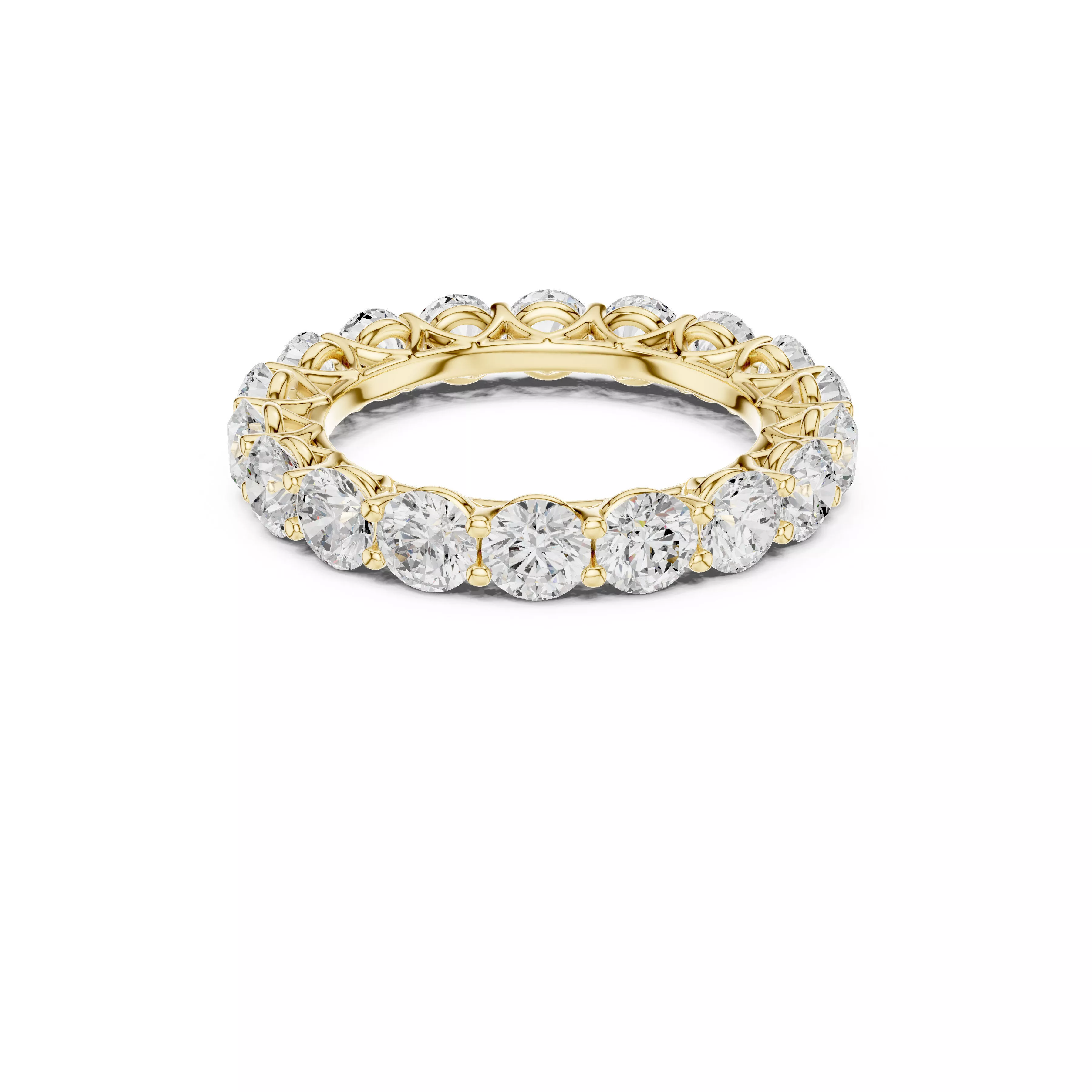 Round Diamond Eternity Wedding Band CAD 3D print model