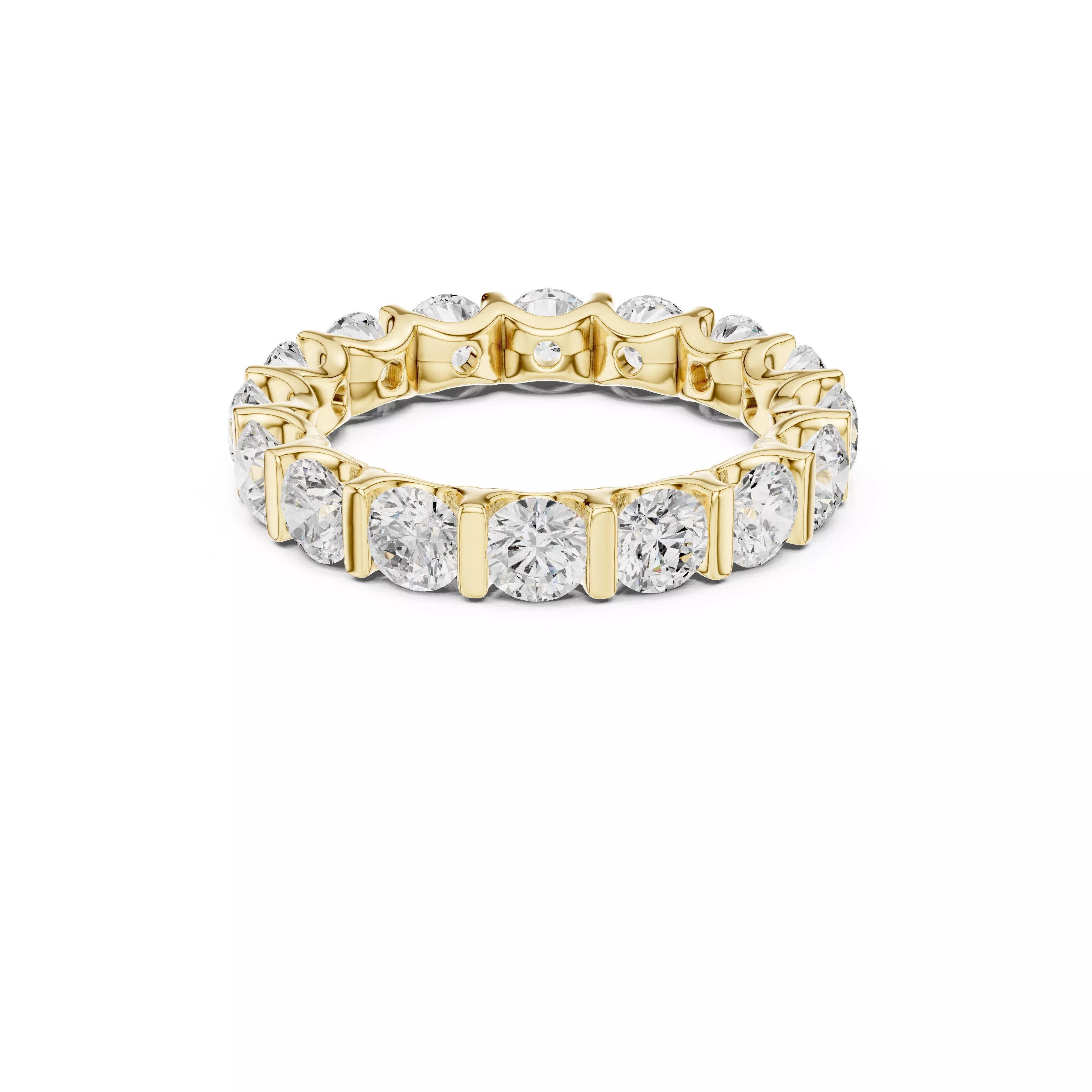 Round Diamond Eternity Wedding Band CAD 3D print model