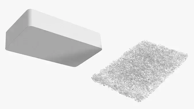 Crushed Ice In White Storage Box 3D model 6