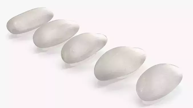 Raw Rice Grains 3D model 6