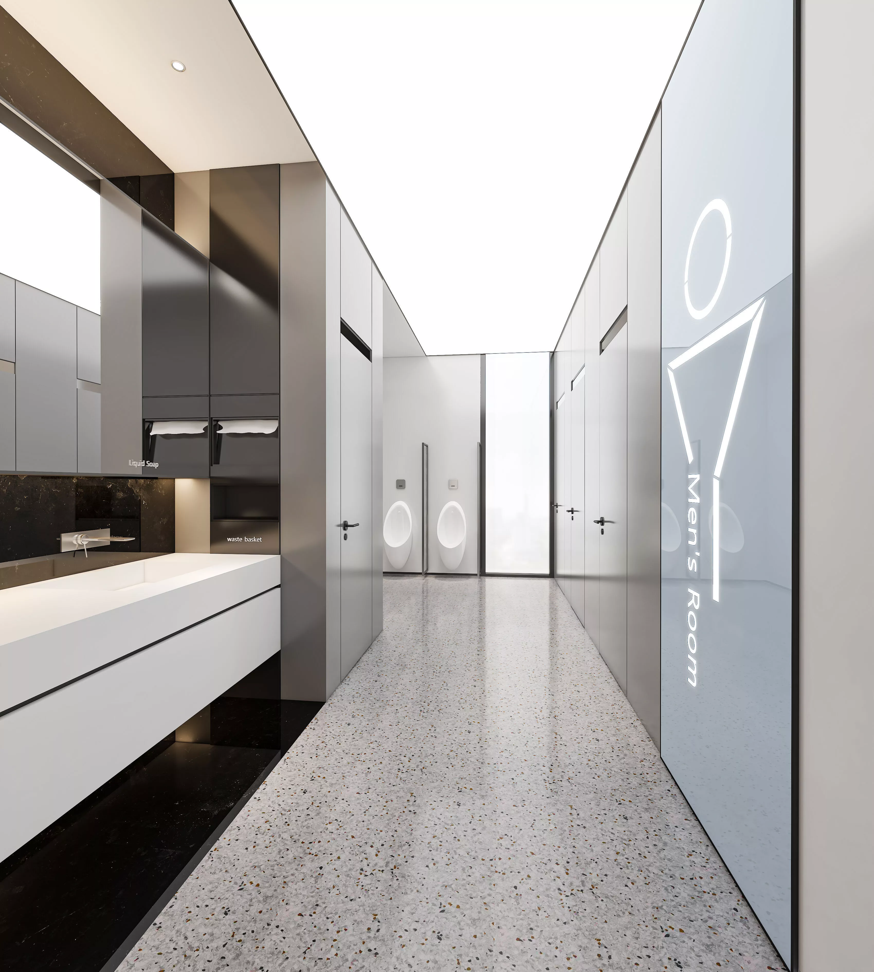 The restroom in the public shopping mall 3D model