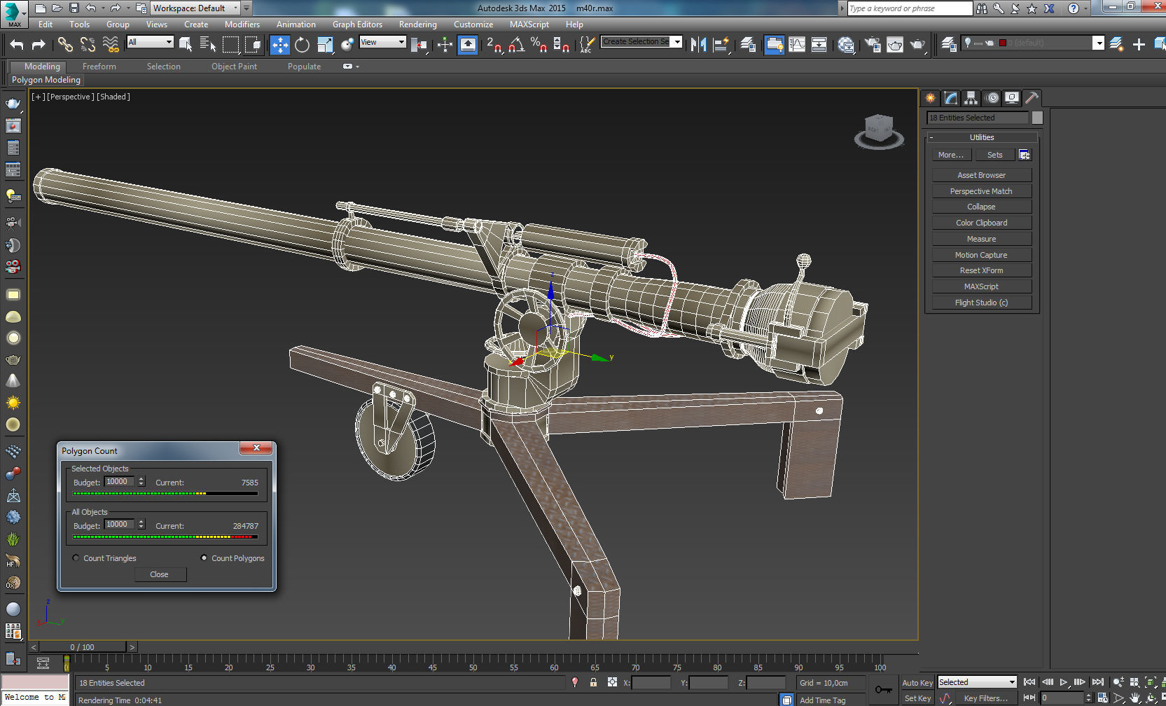 106mm M40 recoilless rifle Low-poly 3D model_6