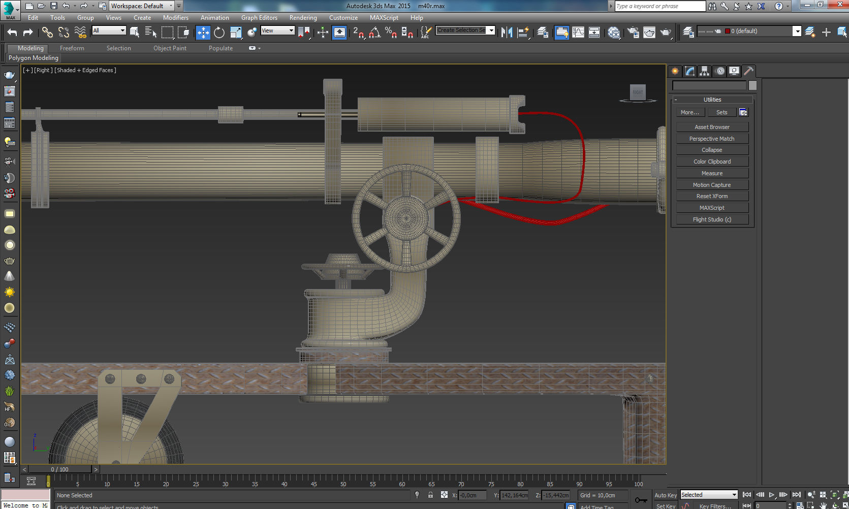 106mm M40 recoilless rifle Low-poly 3D model_7
