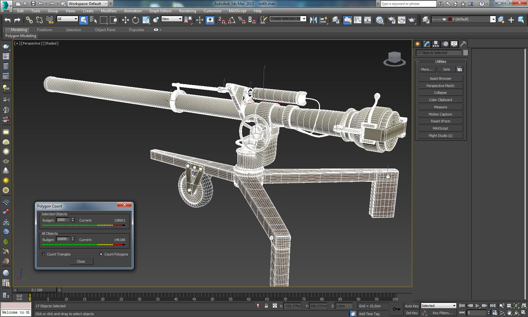 106mm M40 recoilless rifle Low-poly 3D model_5