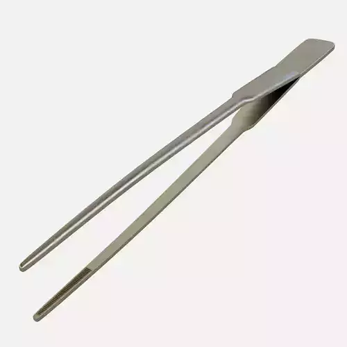 Tweezers pair of stainless steel tongs Low-poly 3D model