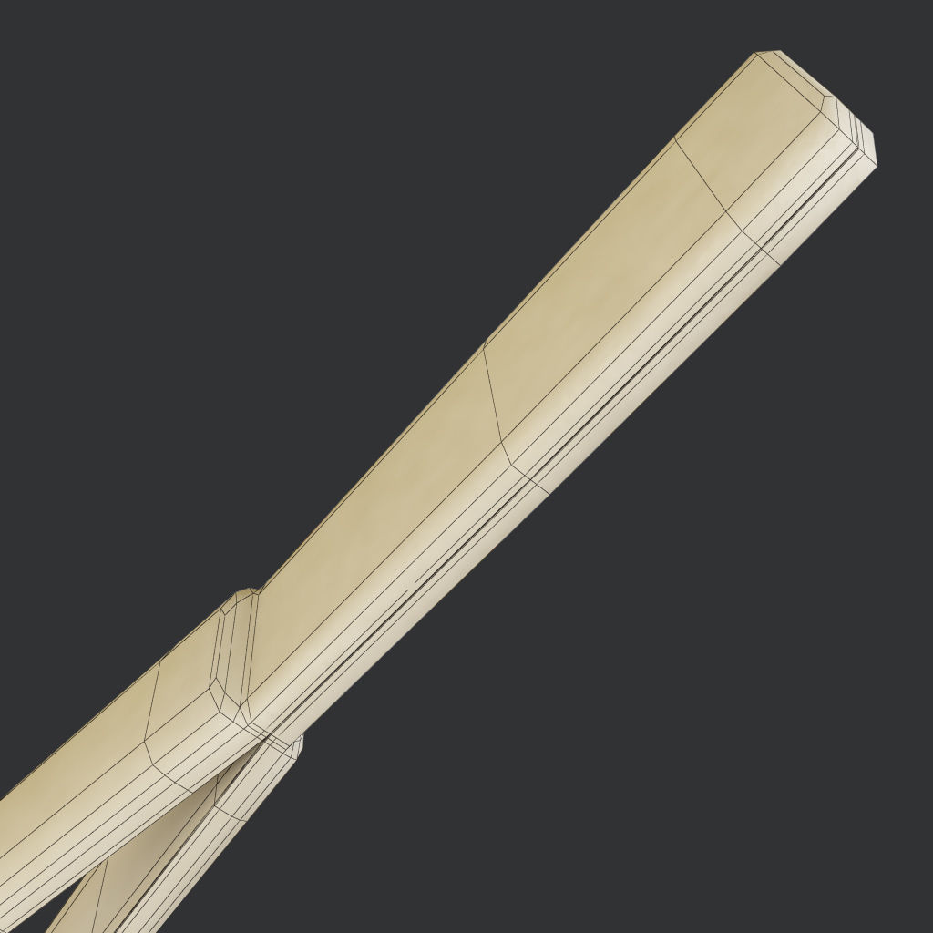 Tweezers pair of stainless steel tongs Low-poly 3D model_6