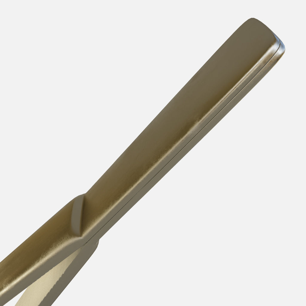 Tweezers pair of stainless steel tongs Low-poly 3D model_3