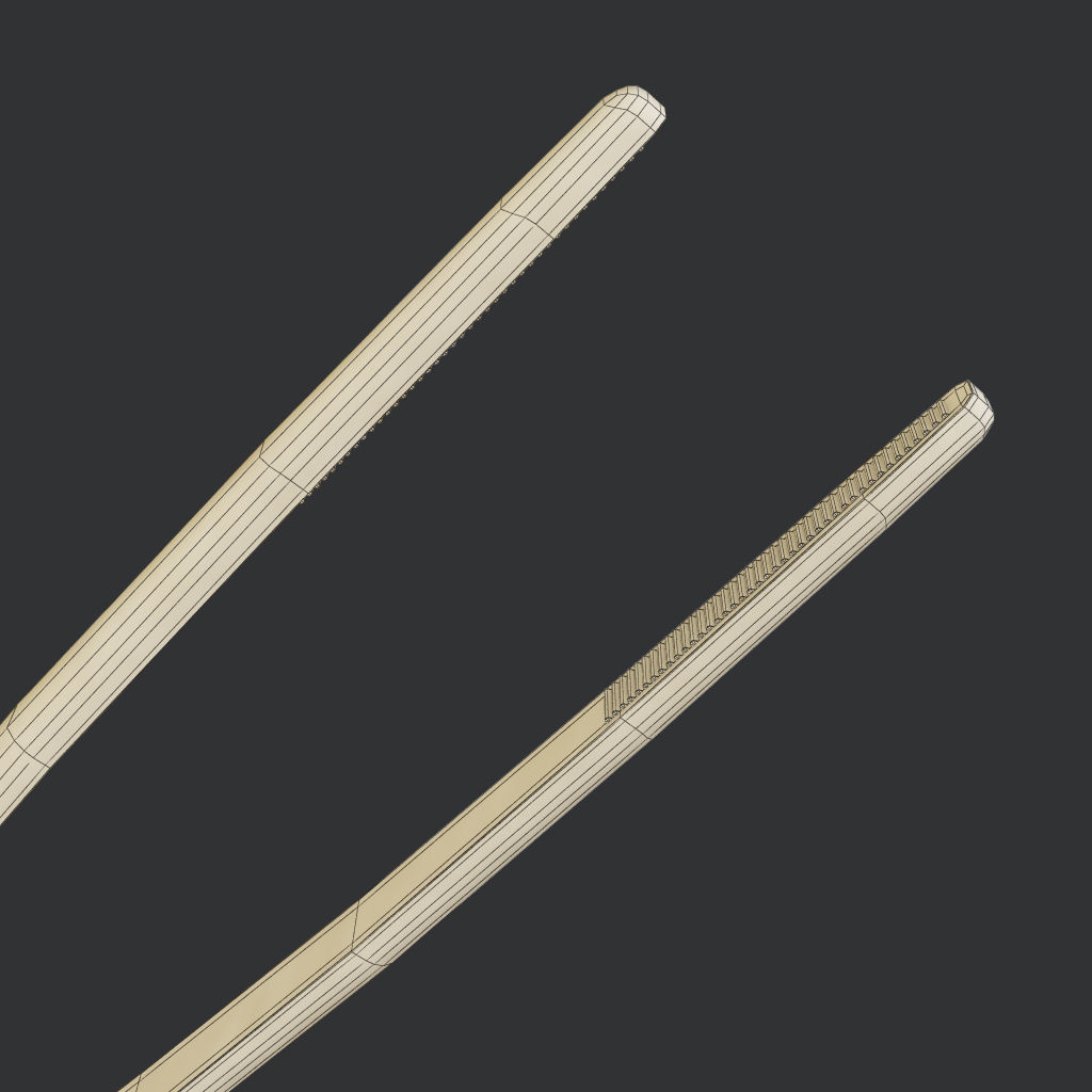 Tweezers pair of stainless steel tongs Low-poly 3D model_9