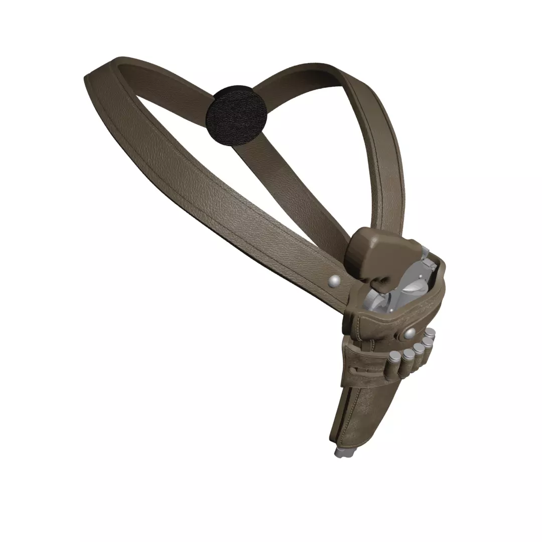 3D Printable STL Shoulder Holster 44MAG 3D print model