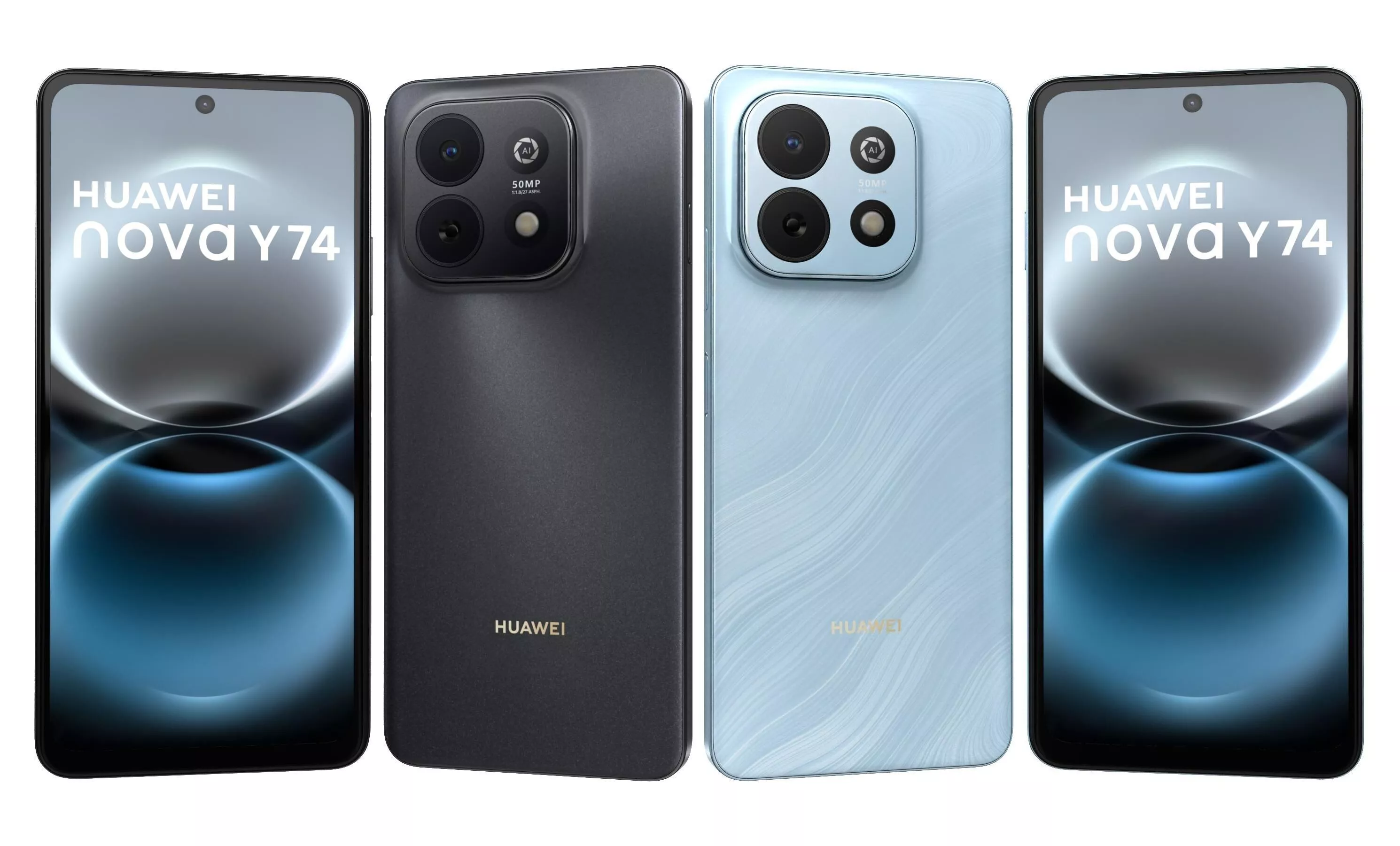 Huawei Nova Y74 Black And Blue 3D model