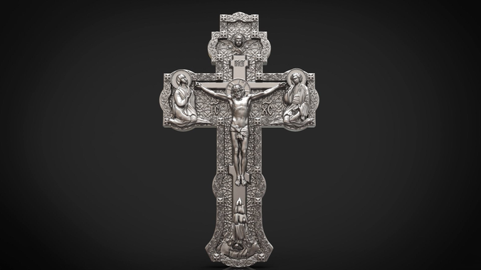 Orthodox cross 3D print model