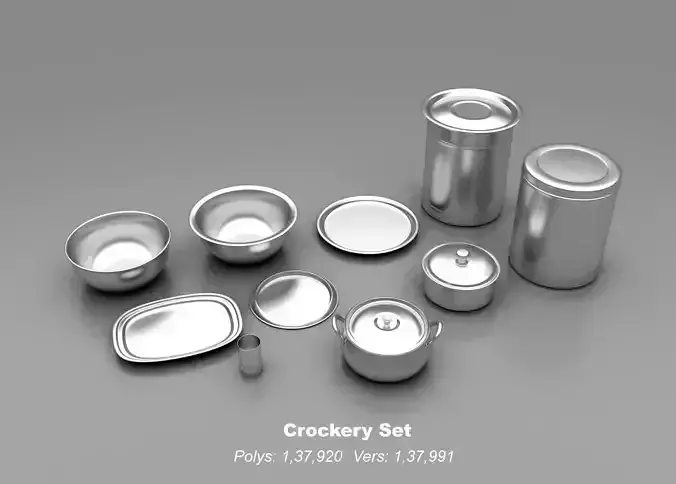 Crockery Set- Kitchenware 3D print model