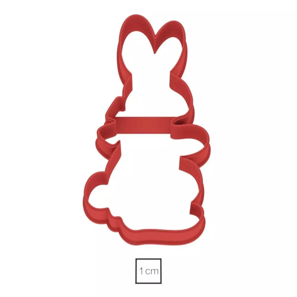 Bunny bow cookie cutter for professional Free 3D print model