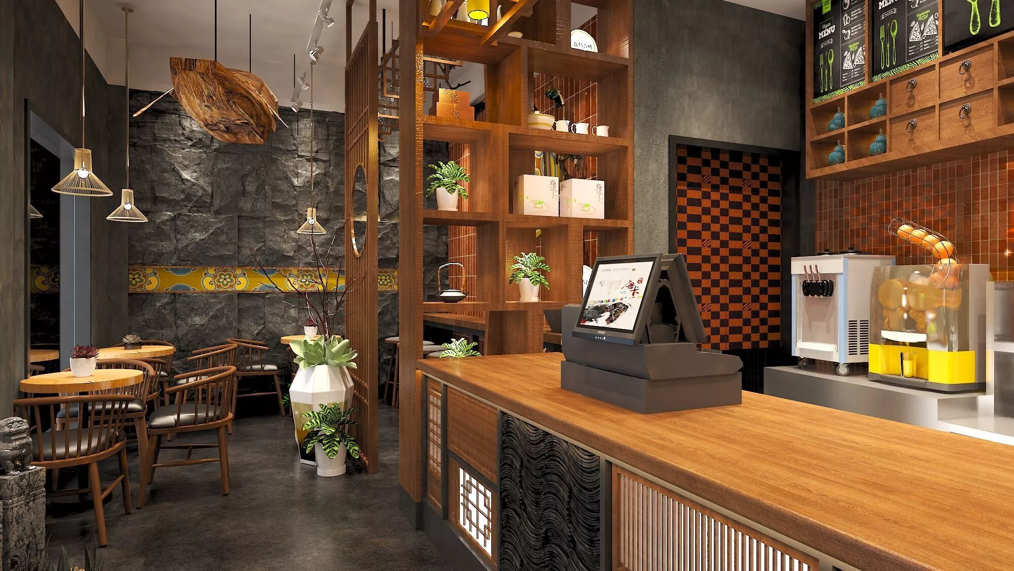 Milk tea shop 3D model