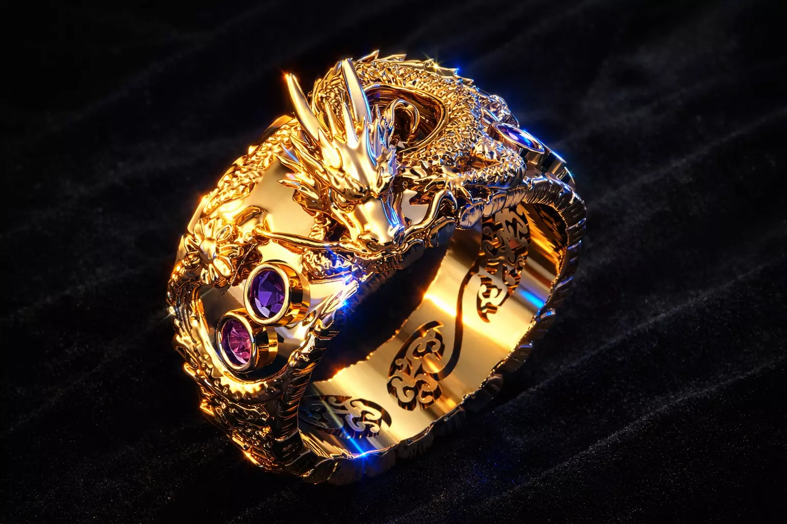 Dragon Heritage Ring jewelry 3D model - for Him 3D print model