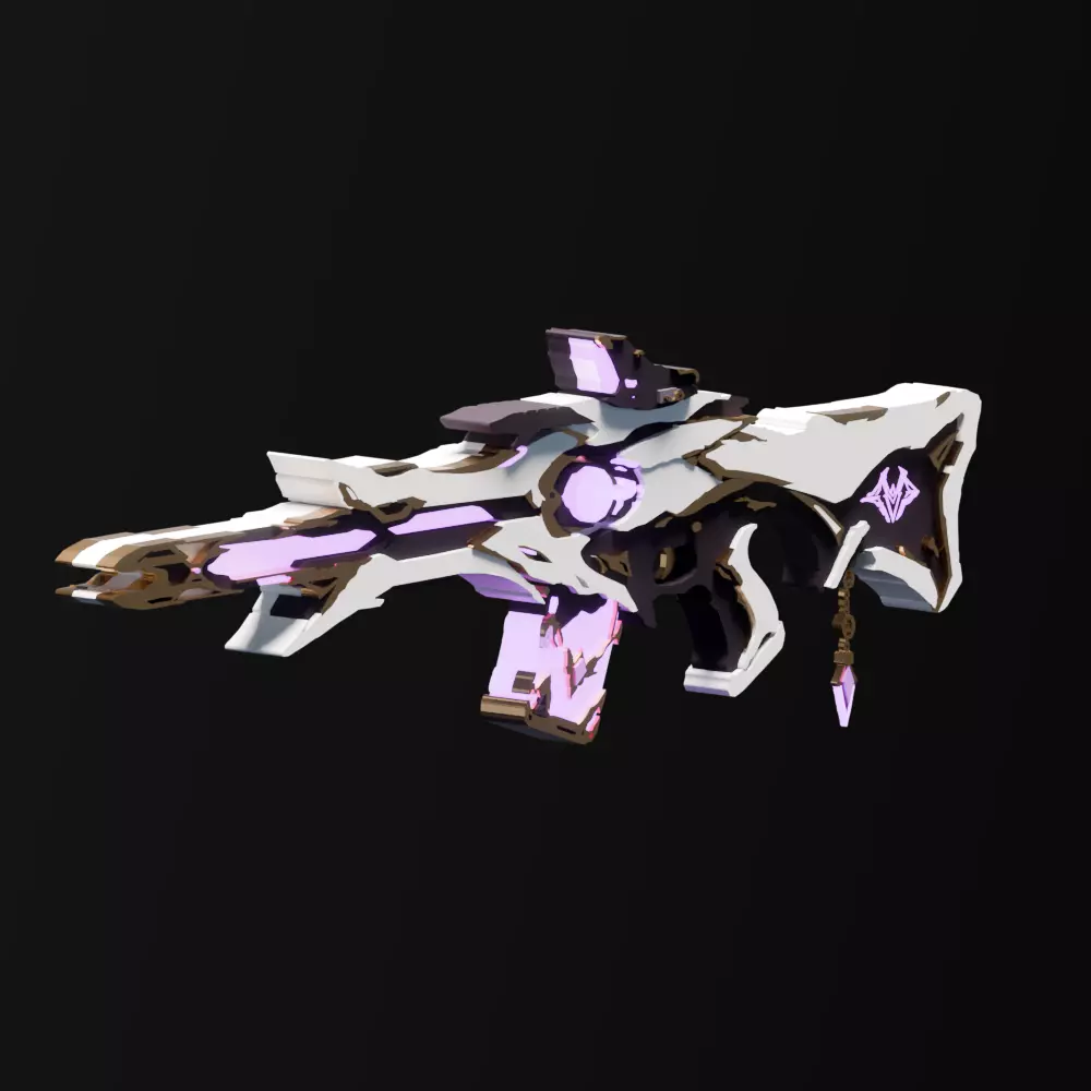 Crystal Core Rifle Low-poly 3D model
