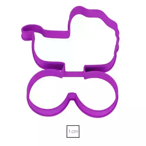 Baby stroller cookie cutter for professional