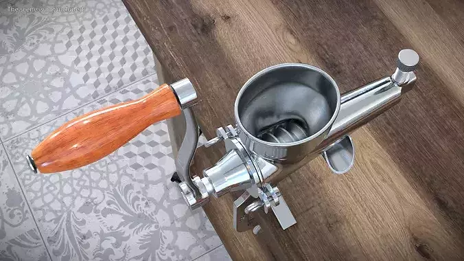 Steel Manual Juicer 3D model 4