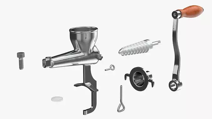 Steel Manual Juicer 3D model 7