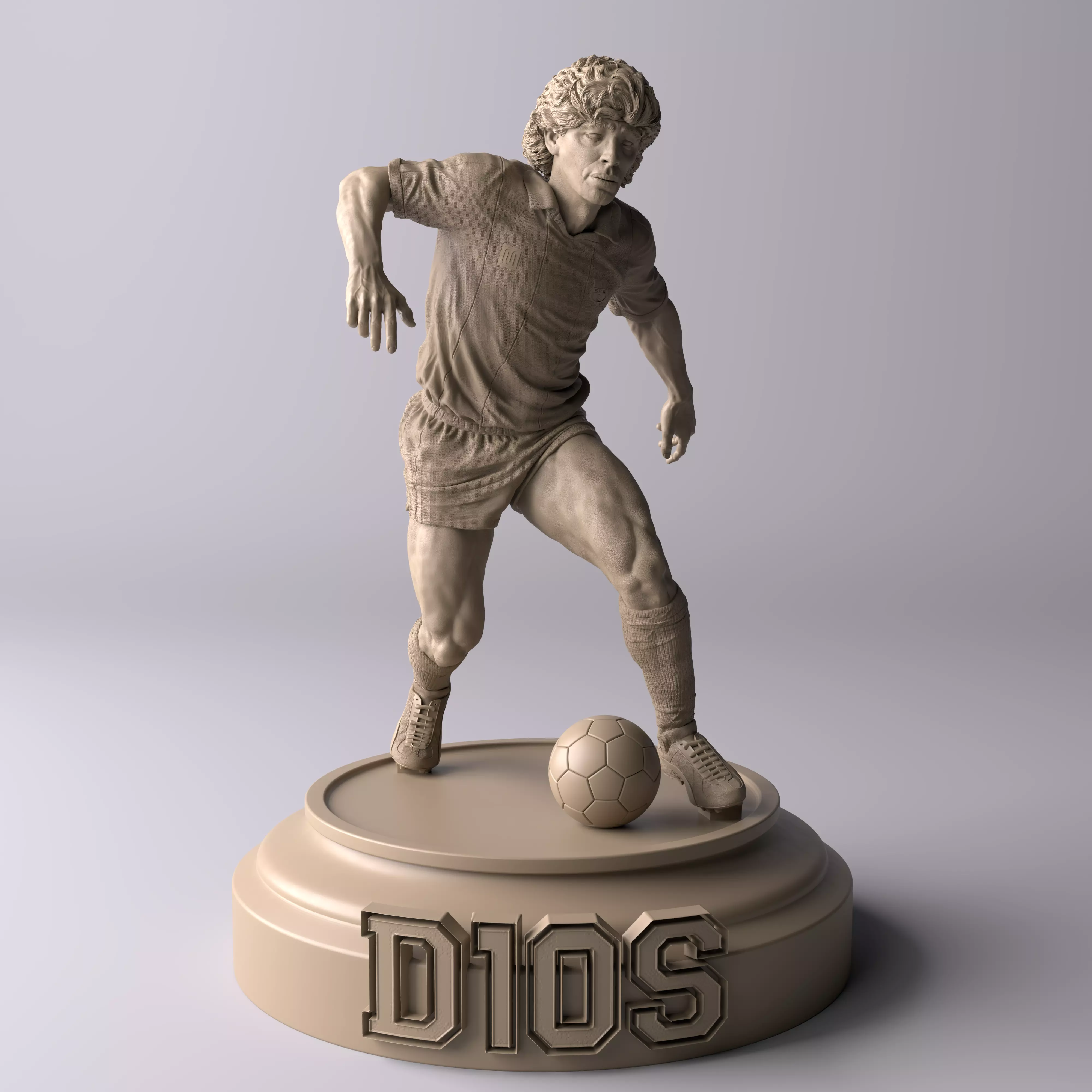 Diego Maradona Barcelona Premium Statue Collectible Figure 3D print model