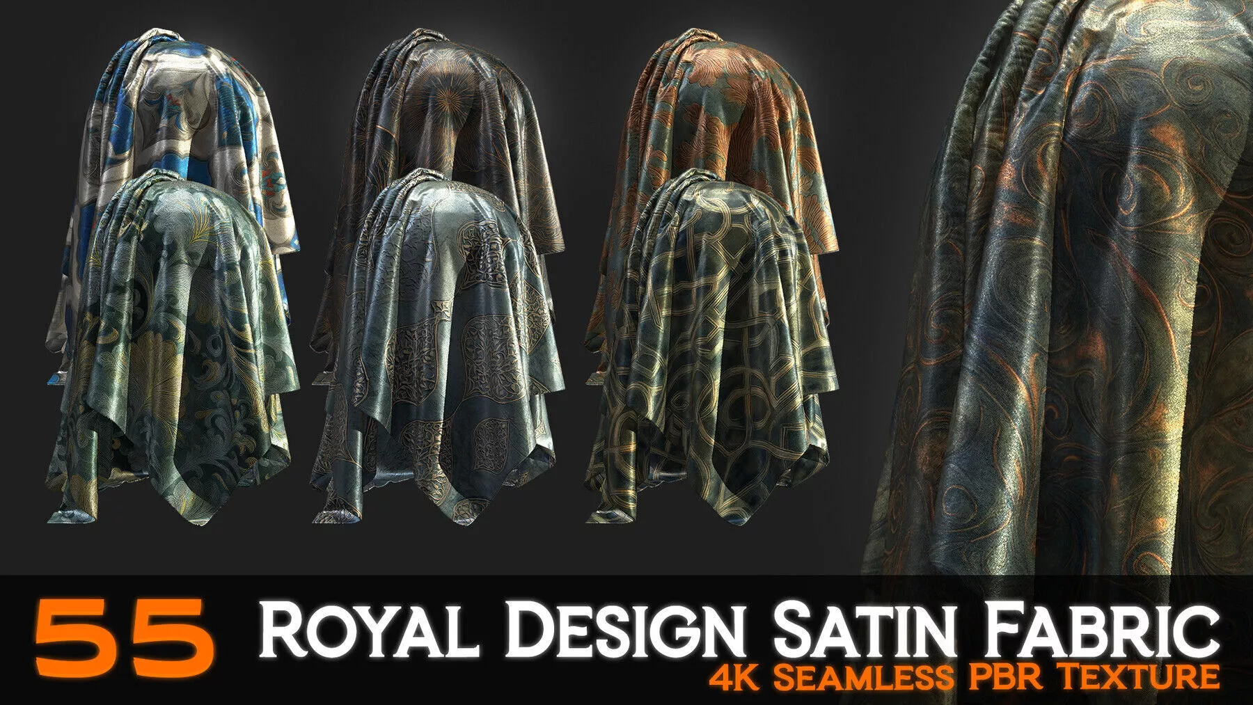 55 Royal Design Satin Fabric Vol 01 Texture