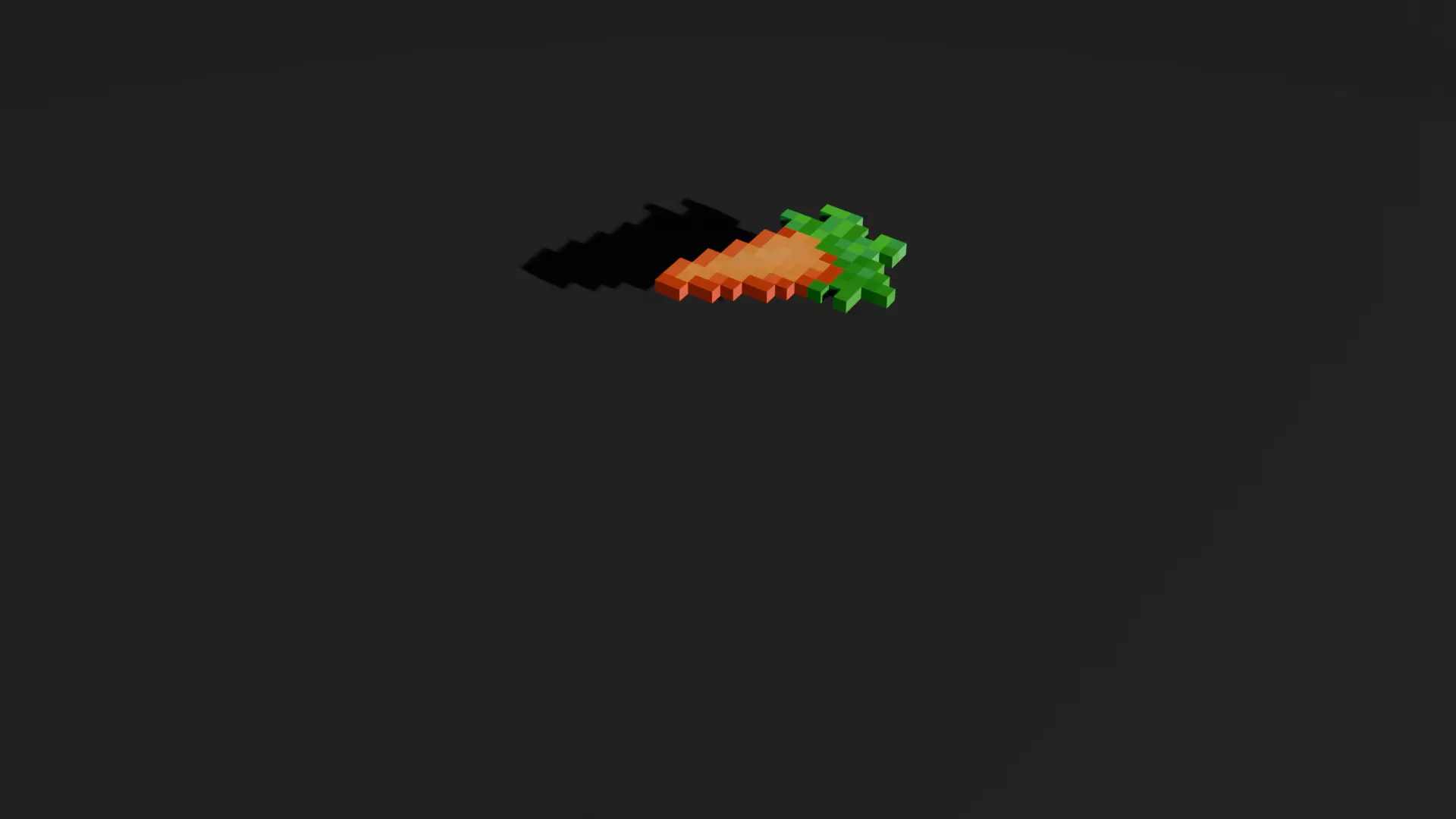 Minecraft Carrot - Low Poly Voxel 3D Model 3D print model