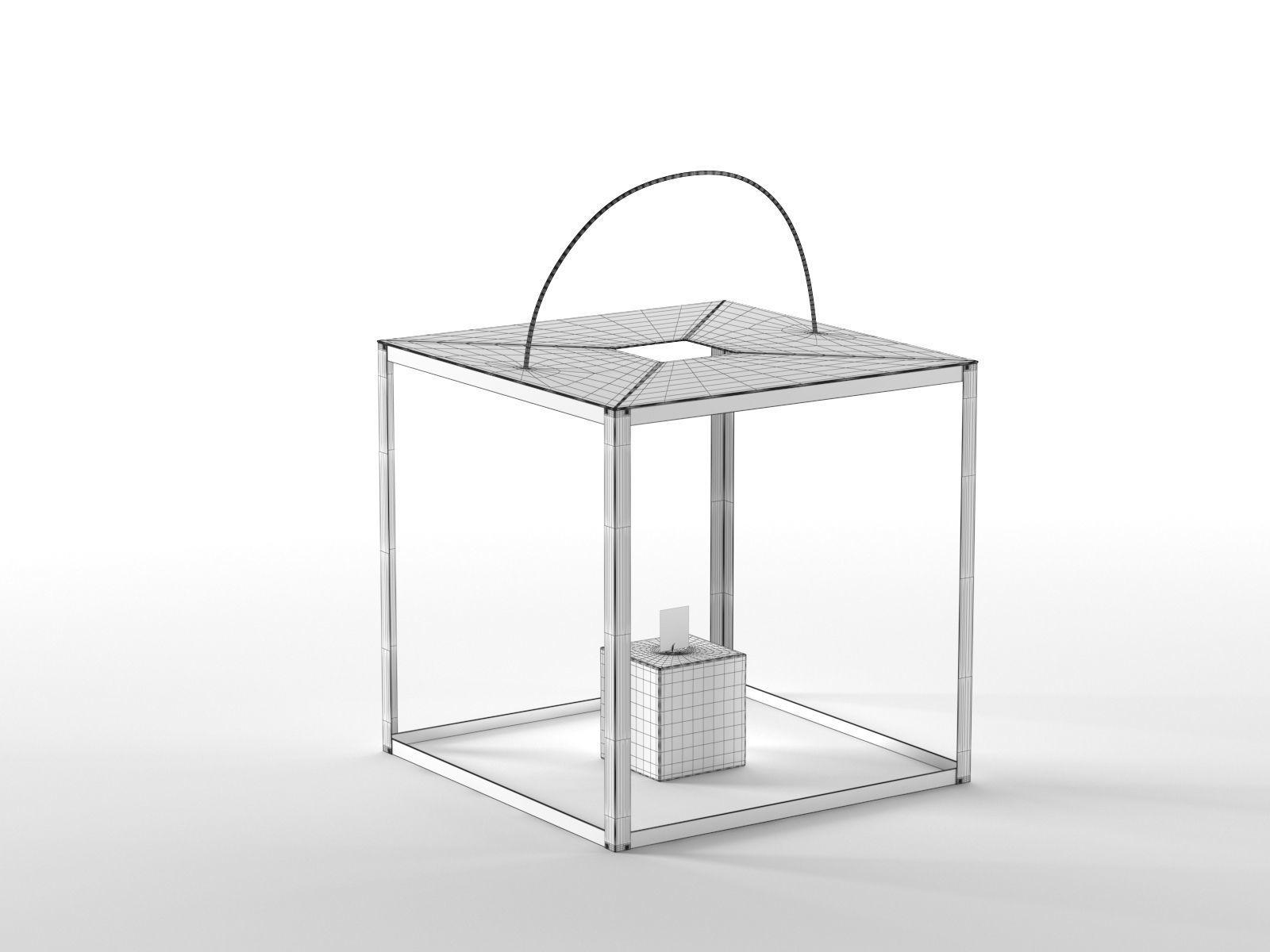 Farol Cuadrado Lantern 3D model_1