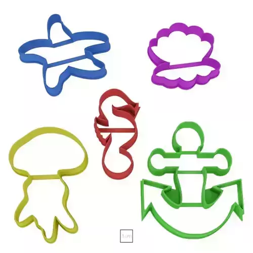 Set Ocean cookie cutter for professional