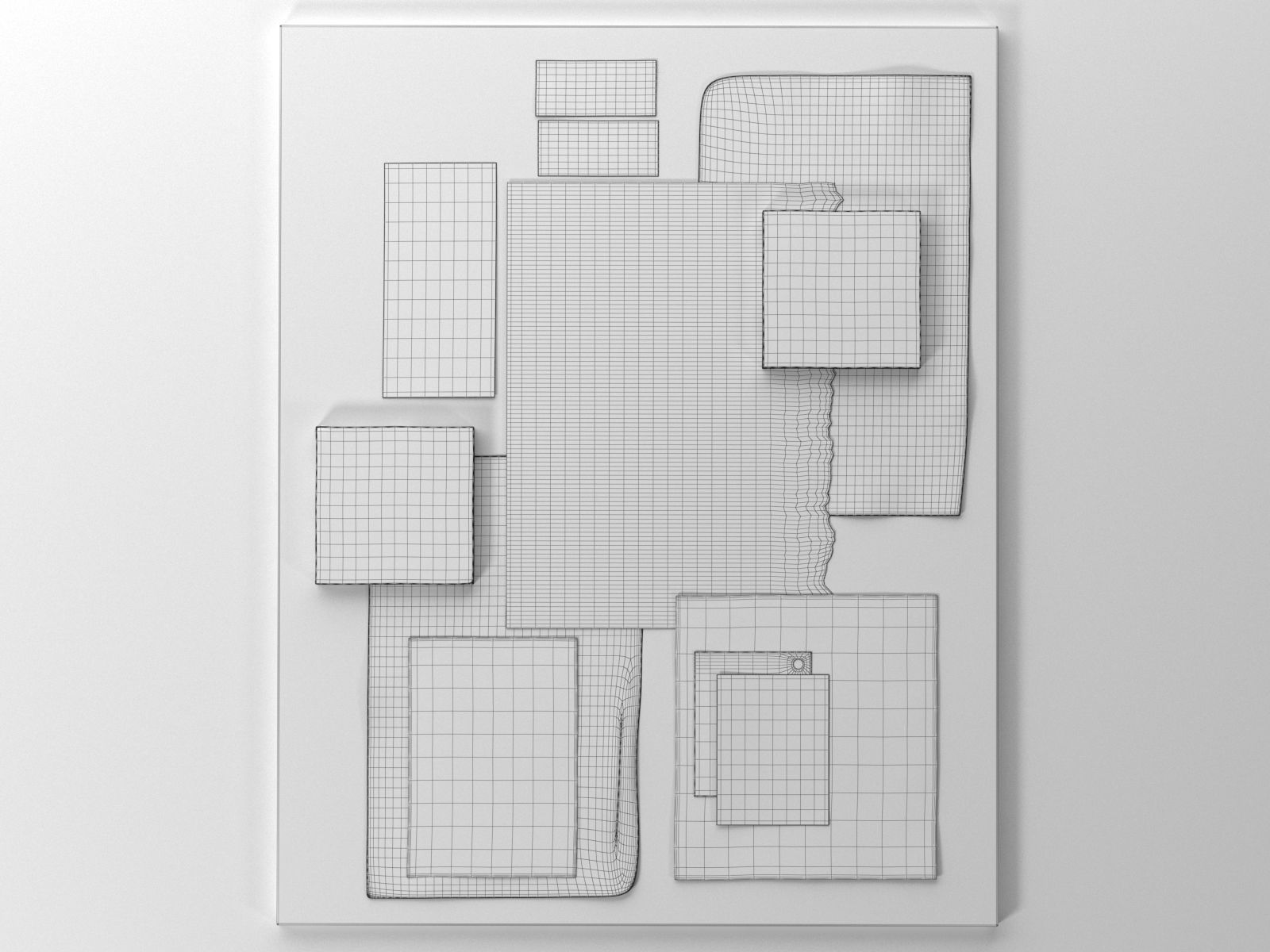 Fabric Leather Photo Composition 3D model_1