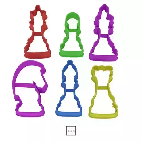 Set Chess cookie cutter for professional