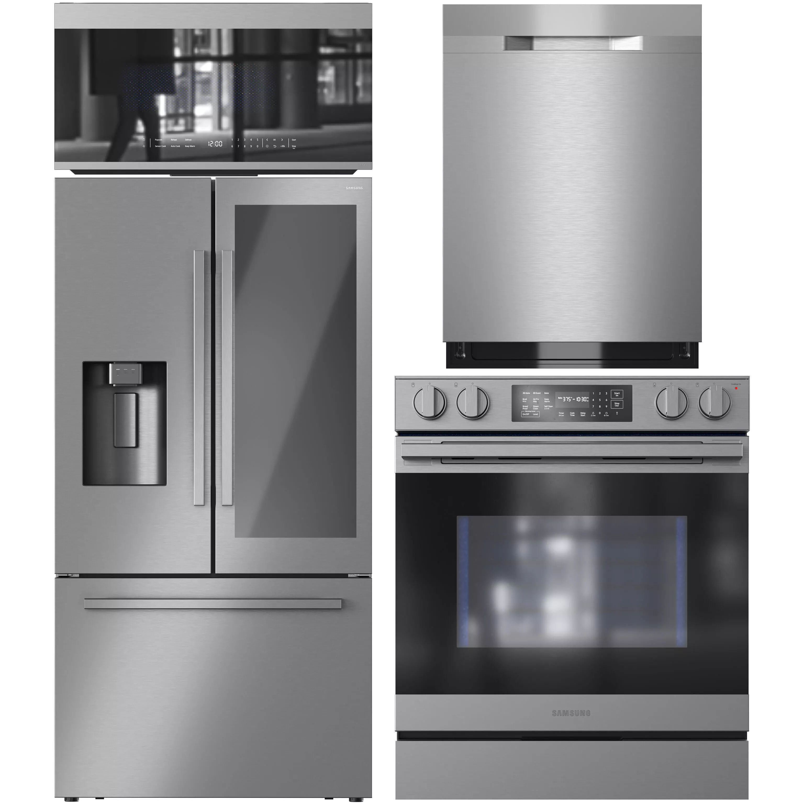 Samsung Appliance NSE80H63SR ME21DG6700SR RF80H30CER DW80DG5500S 3D model