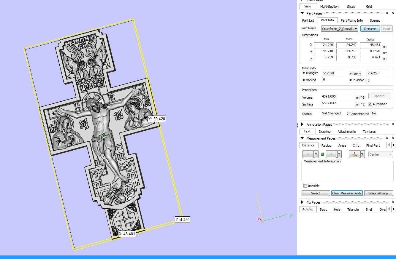 Orthodox cross bas-relief 3D print model_5