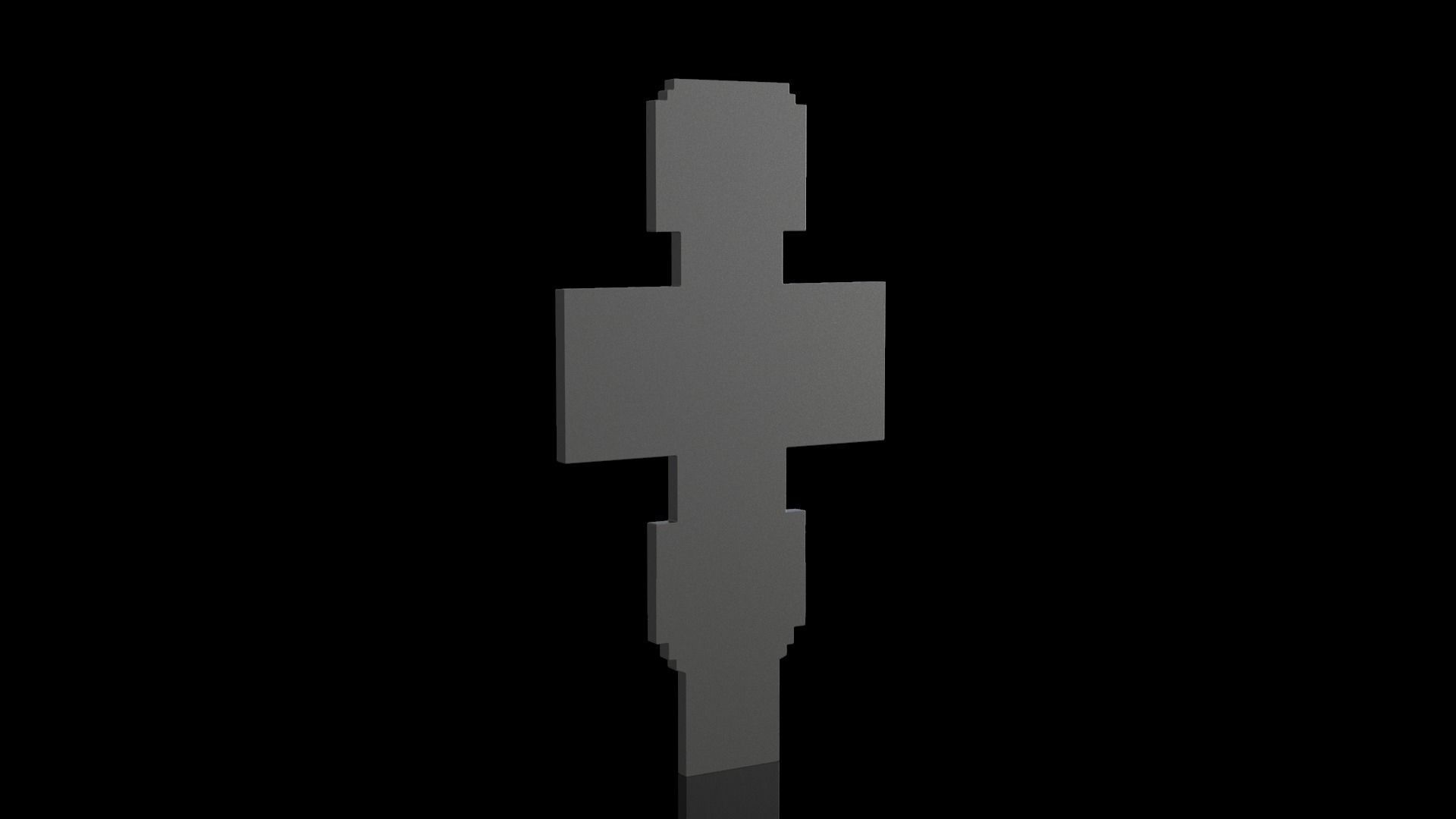 Orthodox cross bas-relief 3D print model_4