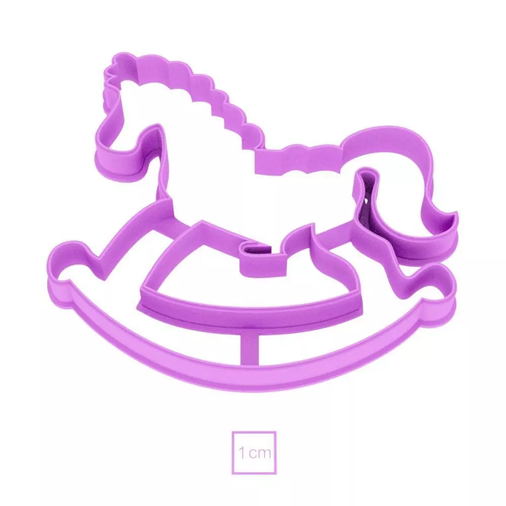 Rocking Horse cookie cutter for professional Free 3D print model
