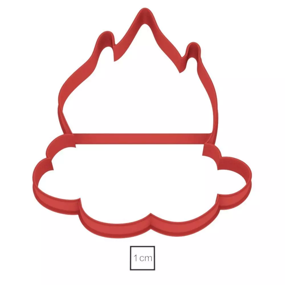 Fire cookie cutter for professional Free 3D print model