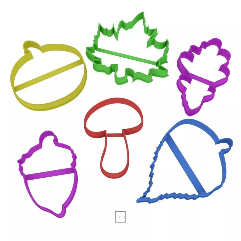 Set Autumn cookie cutter for professional Free 3D print model