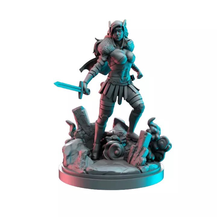 Lady Valhalla II - Detailed Tabletop Figurine 3D print model