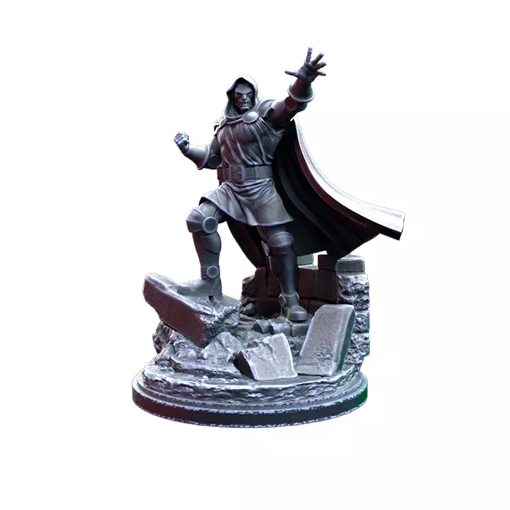 Dr Bad Vibes On 50mm Base VII - Printable Resin Model 3D print model