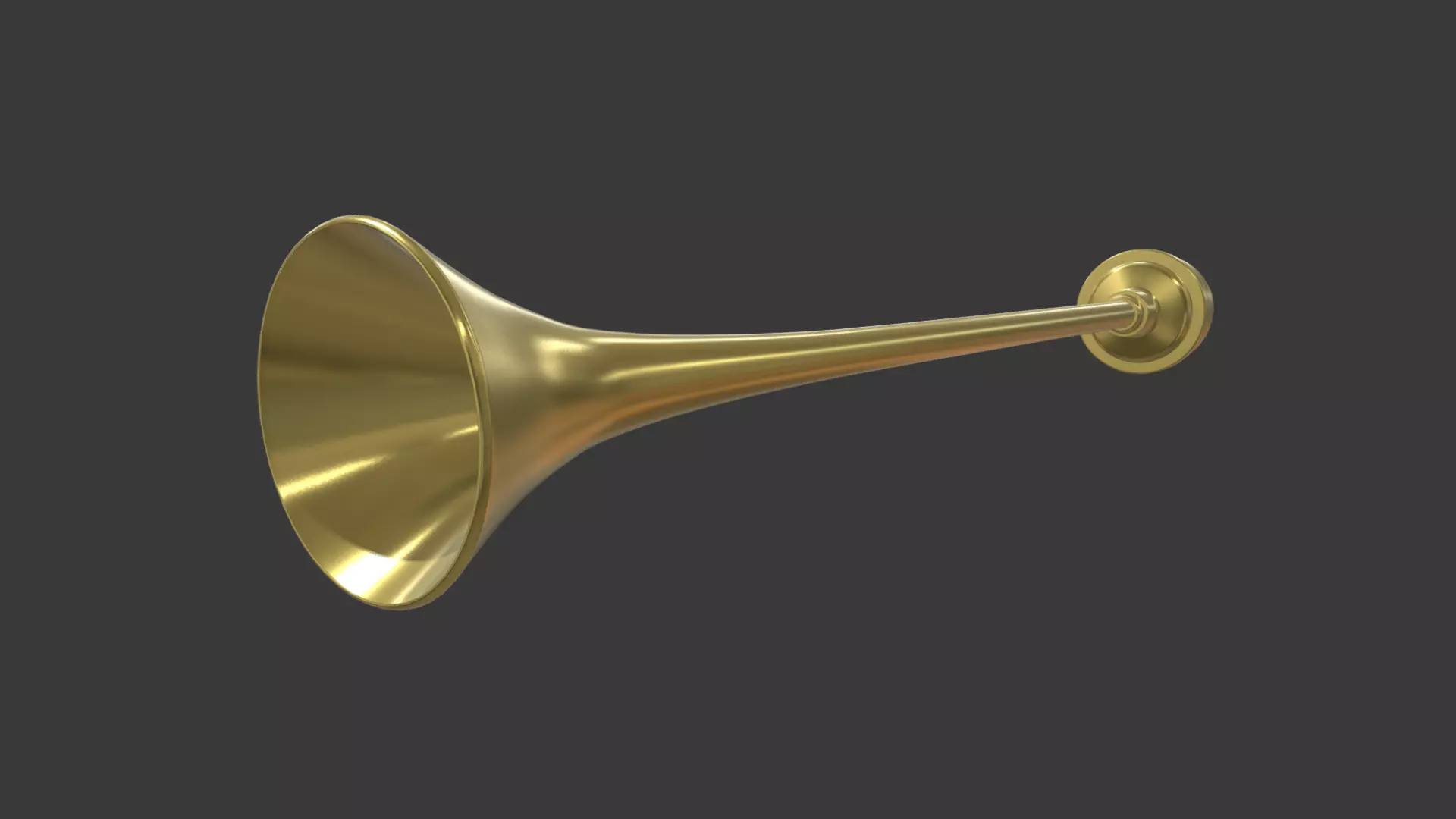 Trumpet Horn 01 Low-poly 3D model