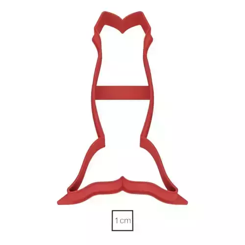 Dress mermaid cookie cutter for professional