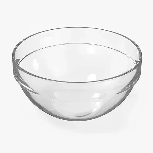 Glass Sauce Dip Cup 3D model 2