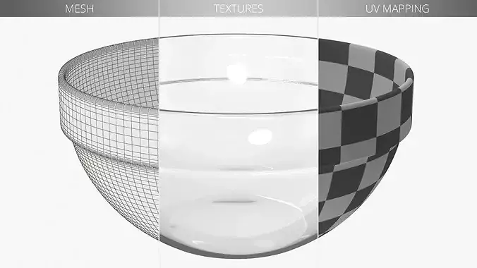 Glass Sauce Dip Cup 3D model 7