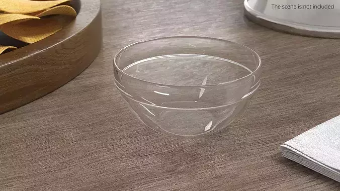 Glass Sauce Dip Cup 3D model 3