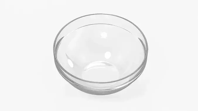 Glass Sauce Dip Cup 3D model 5