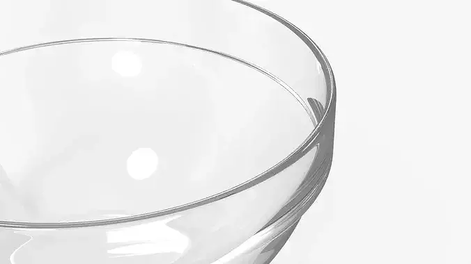 Glass Sauce Dip Cup 3D model 6