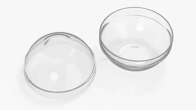 Glass Sauce Dip Cup 3D model 4