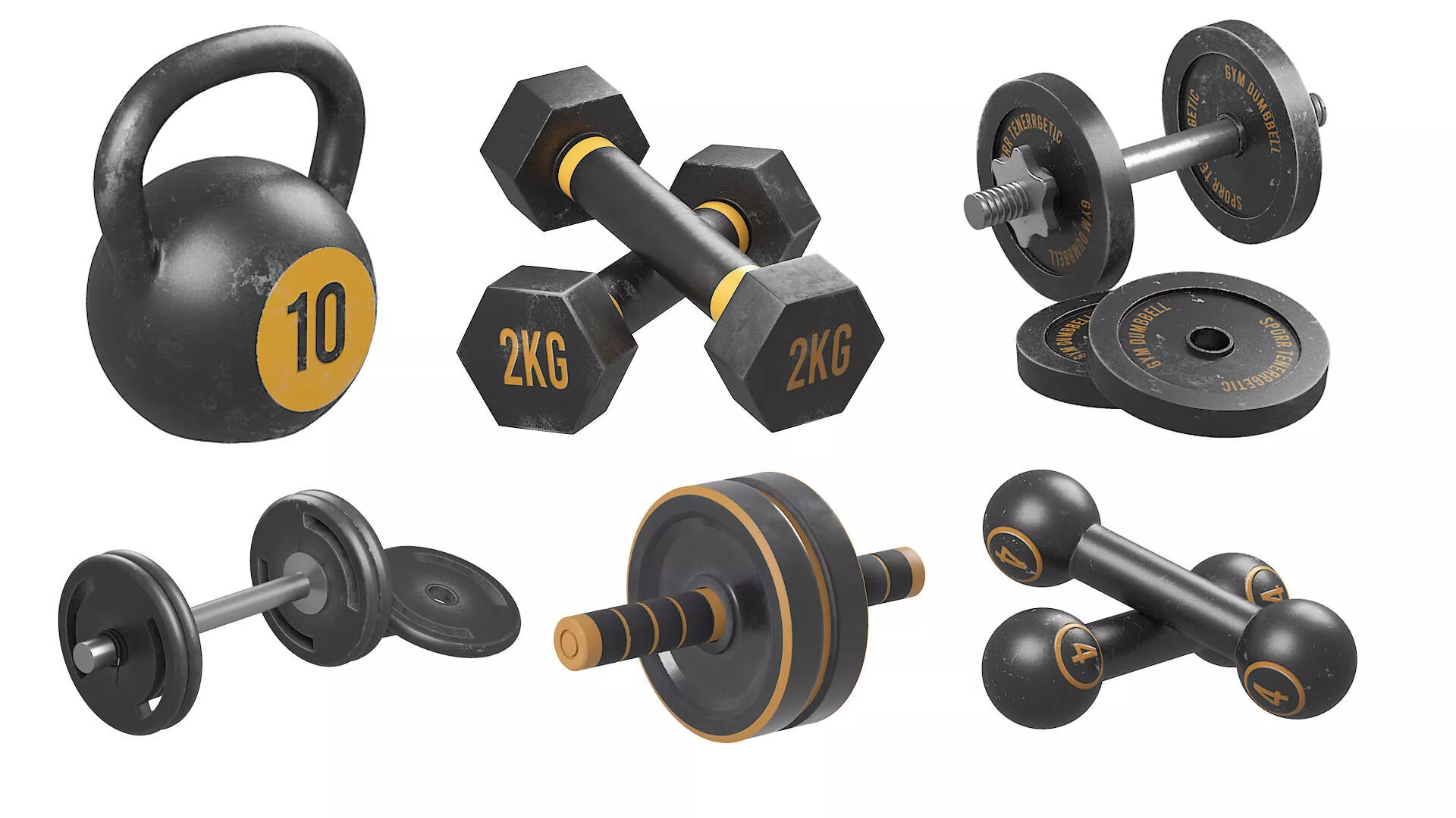 Fitness Equipment Asset Pack - PBR
