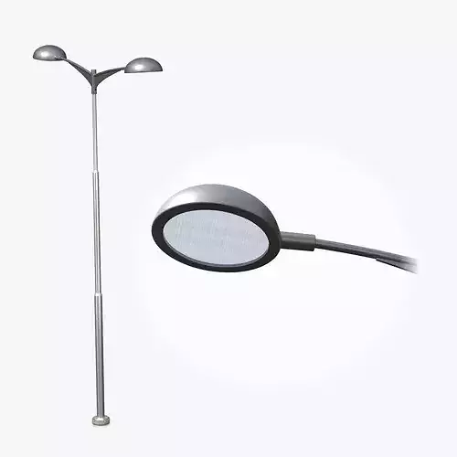 Street Light - Dual Modern Curved Arm