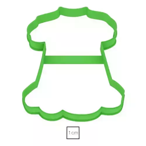 Dress wave cookie cutter for professional