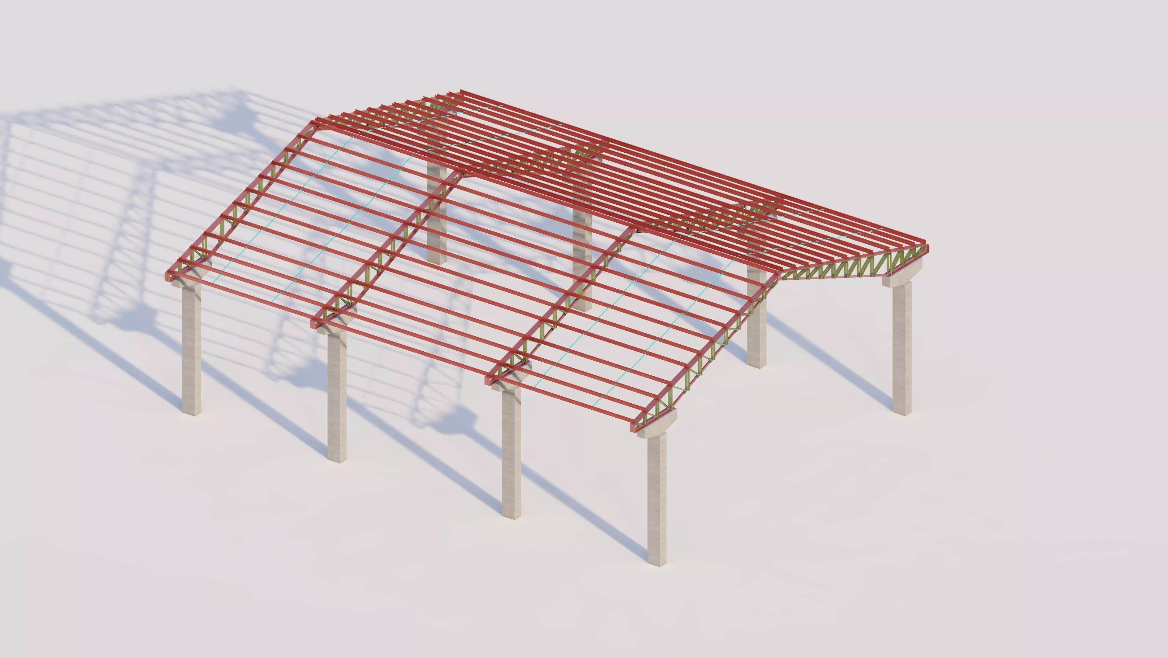 Structural engineering of Concrete frame buildings 3D model